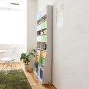 本棚 薄型 スリム 大容量 壁面収納 棚 文庫本 CD DVD コミック 書棚 幅90cm おしゃれ 北欧 ナチュラル デザイン カフェ風 インテリア 収納家具 ブックラック 【納期A】【jpk-frm-0009】