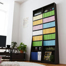 本棚 薄型 スリム 大容量 壁面収納 棚 文庫本 CD DVD コミック 書棚 幅90cm おしゃれ 北欧 ナチュラル デザイン カフェ風 インテリア 収納家具 ブックラック 【納期A】【jpk-frm-0009】