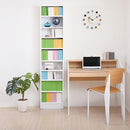 本棚 薄型 スリム 収納棚 大容量 可動棚 オープンラック ディスプレイ 棚板 壁面 木目 茶色 家具調 白 ホワイト 幅 約40cm 高さ 約180cm シンプル 細い 薄い 【納期A】【jpk-frm-0100】