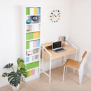 本棚 薄型 スリム 収納棚 大容量 可動棚 オープンラック ディスプレイ 棚板 壁面 木目 茶色 家具調 白 ホワイト 幅 約40cm 高さ 約180cm シンプル 細い 薄い 【納期A】【jpk-frm-0100】