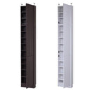 本棚 スリム 上置きセット 細い 薄型 ワイド 大容量 上置き 収納棚 薄い 扉付き ドア 目隠し おしゃれ 北欧 つっぱり 天井 突っ張り 安心 耐震 防災 幅 約40cm 【納期A】【jpk-frm-0100doorset】