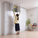 本棚 スリム 上置きセット 細い 薄型 ワイド 大容量 上置き 収納棚 薄い 扉付き ドア 目隠し おしゃれ 北欧 つっぱり 天井 突っ張り 安心 耐震 防災 幅 約40cm 【納期A】【jpk-frm-0100doorset】