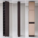 本棚 スリム 上置きセット 細い 薄型 ワイド 大容量 上置き 収納棚 薄い 扉付き ドア 目隠し おしゃれ 北欧 つっぱり 天井 突っ張り 安心 耐震 防災 幅 約40cm 【納期A】【jpk-frm-0100doorset】