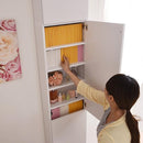 本棚 スリム 上置きセット 細い 薄型 ワイド 大容量 上置き 収納棚 薄い 扉付き ドア 目隠し おしゃれ 北欧 つっぱり 天井 突っ張り 安心 耐震 防災 幅 約40cm 【納期A】【jpk-frm-0100doorset】