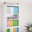 本棚 上置き セット 薄型 スリム 収納棚 大容量 可動棚 上置き棚 オープンラック ディスプレイ コレクションラック 木目 茶 白 ホワイト 幅 約40cm 高さ 約180cm 【納期A】【jpk-frm-0100set】