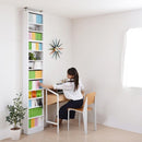 本棚 上置き セット 薄型 スリム 収納棚 大容量 可動棚 上置き棚 オープンラック ディスプレイ コレクションラック 木目 茶 白 ホワイト 幅 約40cm 高さ 約180cm 【納期A】【jpk-frm-0100set】