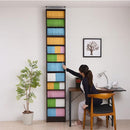 本棚 上置き セット 薄型 スリム 収納棚 大容量 可動棚 上置き棚 オープンラック ディスプレイ コレクションラック 木目 茶 白 ホワイト 幅 約40cm 高さ 約180cm 【納期A】【jpk-frm-0100set】