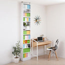 本棚 上置き セット 薄型 スリム 収納棚 大容量 可動棚 上置き棚 オープンラック ディスプレイ コレクションラック 木目 茶 白 ホワイト 幅 約40cm 高さ 約180cm 【納期A】【jpk-frm-0100set】