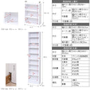 本棚 上置き セット 薄型 スリム 収納棚 大容量 可動棚 上置き棚 オープンラック ディスプレイ コレクションラック 木目 茶 白 ホワイト 幅 約40cm 高さ 約180cm 【納期A】【jpk-frm-0100set】