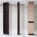 本棚 上置き セット 薄型 スリム 収納棚 大容量 可動棚 上置き棚 オープンラック ディスプレイ コレクションラック 木目 茶 白 ホワイト 幅 約40cm 高さ 約180cm 【納期A】【jpk-frm-0100set】