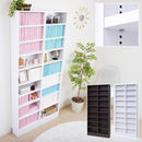 本棚 ワイド 薄型 可動棚 棚板調節 1cm単位 高さ変更 オープンラック 薄い コミック本 文庫本 おしゃれ ディスプレイ ラック コレクション 白 ホワイト 木目 茶 【納期A】【jpk-frm-0101】