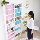 本棚 ワイド 薄型 可動棚 棚板調節 1cm単位 高さ変更 オープンラック 薄い コミック本 文庫本 おしゃれ ディスプレイ ラック コレクション 白 ホワイト 木目 茶 【納期A】【jpk-frm-0101】