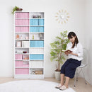 本棚 ワイド 薄型 可動棚 棚板調節 1cm単位 高さ変更 オープンラック 薄い コミック本 文庫本 おしゃれ ディスプレイ ラック コレクション 白 ホワイト 木目 茶 【納期A】【jpk-frm-0101】