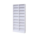 本棚 ワイド 薄型 可動棚 棚板調節 1cm単位 高さ変更 オープンラック 薄い コミック本 文庫本 おしゃれ ディスプレイ ラック コレクション 白 ホワイト 木目 茶 【納期A】【jpk-frm-0101】