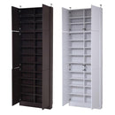 本棚 薄型 扉付き 上置きセット 幅 約80cm スリム おしゃれ シンプル すっきり 突っ張り 天井 つっぱり ドア付き 目隠し 隠せる 見えない ブックラック 両開き 【納期A】【jpk-frm-0101doorset】