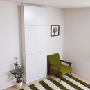 本棚 薄型 扉付き 上置きセット 幅 約80cm スリム おしゃれ シンプル すっきり 突っ張り 天井 つっぱり ドア付き 目隠し 隠せる 見えない ブックラック 両開き 【納期A】【jpk-frm-0101doorset】