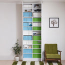 本棚 薄型 扉付き 上置きセット 幅 約80cm スリム おしゃれ シンプル すっきり 突っ張り 天井 つっぱり ドア付き 目隠し 隠せる 見えない ブックラック 両開き 【納期A】【jpk-frm-0101doorset】