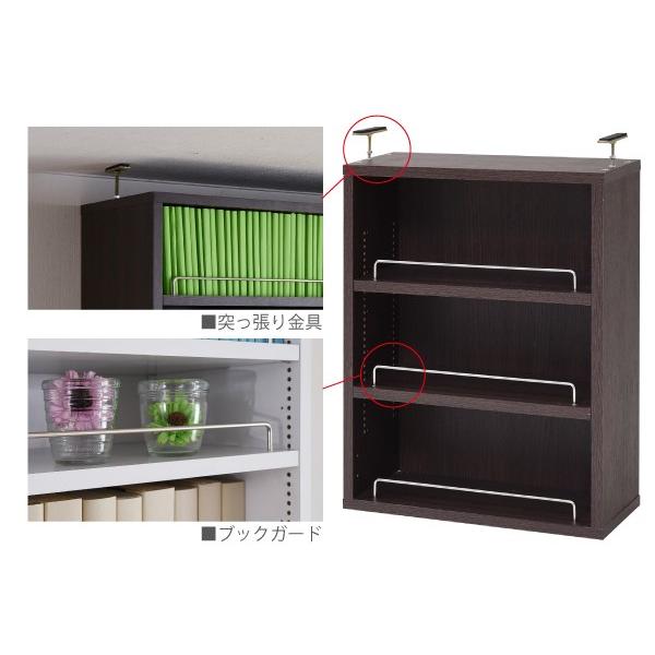 上置き 本棚 薄型 オープン 天井 突っ張り 幅約40cm 上置き収納 上置き棚 おしゃれ シンプル 北欧 防災 地震対策 つっぱり ツッパリ 支え 天井 （本棚本体別売） 【納期A】【jpk-frm-0103】