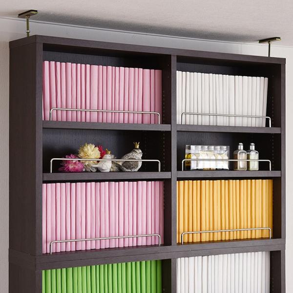 上置き 単品 ワイド 薄型 天井 つっぱり 幅約80cm 上置き収納 棚 本棚 おしゃれ 北欧 シンプル 天井 突っ張り 地震対策 防災 白 ホワイト （本棚本体別売り） 【納期A】【jpk-frm-0104】