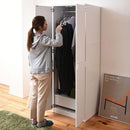 クローゼット 収納棚 扉 ドア 目隠し 棚 収納 ハンガーラック ロッカー たんす チェスト 衣装ケース 衣類 コート タンス 引き出し 吊り下げ ホワイト 白 北欧 【納期A】【jpk-frm-0118】