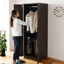 クローゼット 扉つき 収納 棚 ロッカー タンス 2段 シンプル ハンガーラック スリム おしゃれ 家庭用 ホワイト 白 ブレザー コート アウター ブレザー 可動棚 【納期A】【jpk-frm-0119】