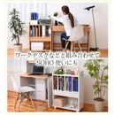 ランドセルラック 本棚 収納棚 ランドセル収納 リビング 学習 子供用 子ども部屋 ワイド ホワイト 白 おしゃれ キャスターつき 北欧 引き出し オープンラック 【納期A】【jpk-frm-0124】