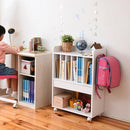 ランドセルラック 本棚 収納棚 ランドセル収納 リビング 学習 子供用 子ども部屋 ワイド ホワイト 白 おしゃれ キャスターつき 北欧 引き出し オープンラック 【納期A】【jpk-frm-0124】