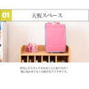 ランドセルラック 本棚 収納棚 ランドセル収納 リビング 学習 子供用 子ども部屋 ワイド ホワイト 白 おしゃれ キャスターつき 北欧 引き出し オープンラック 【納期A】【jpk-frm-0124】