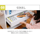 ランドセルラック 本棚 収納棚 ランドセル収納 リビング 学習 子供用 子ども部屋 ワイド ホワイト 白 おしゃれ キャスターつき 北欧 引き出し オープンラック 【納期A】【jpk-frm-0124】