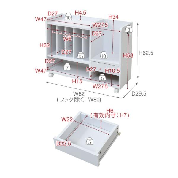 ランドセルラック ランドセル収納棚 キャスター付き ロータイプ おしゃれ 北欧 子供 子ども部屋 キッズ 引き出し オープンラック 本棚 リビング学習 長く使える 【納期A】【jpk-frm-0125】
