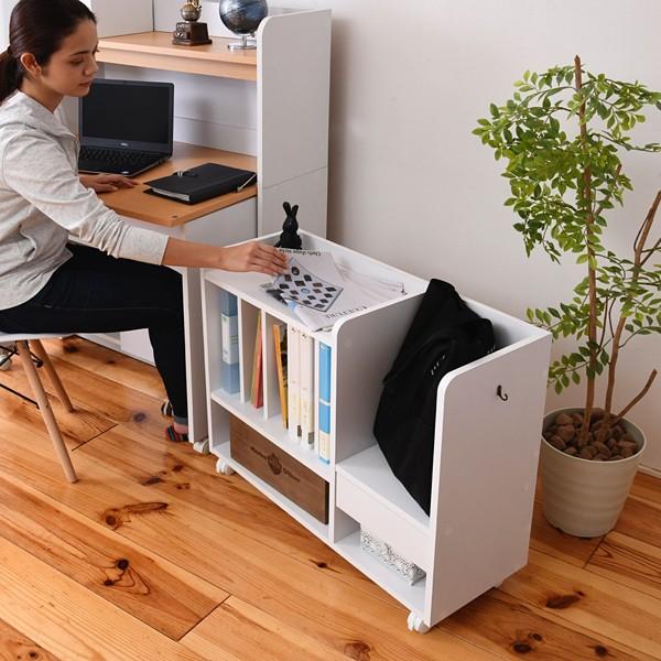 ランドセルラック ランドセル収納棚 キャスター付き ロータイプ おしゃれ 北欧 子供 子ども部屋 キッズ 引き出し オープンラック 本棚 リビング学習 長く使える 【納期A】【jpk-frm-0125】