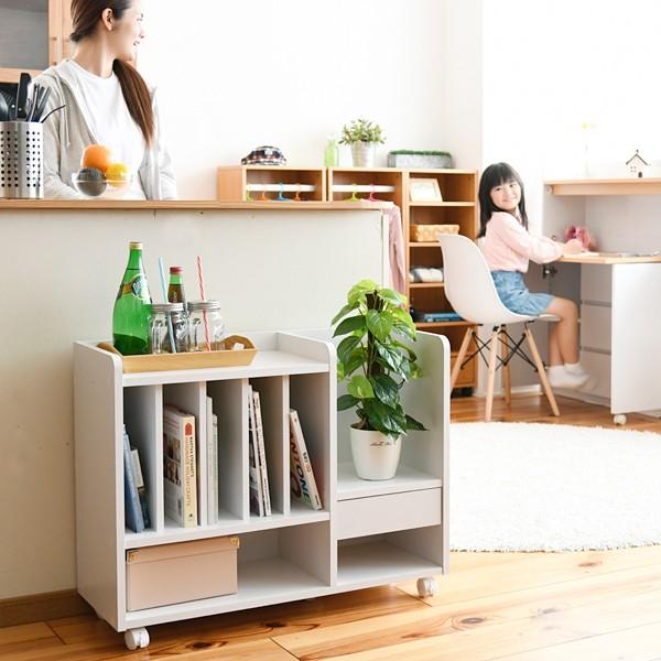 ランドセルラック ランドセル収納棚 キャスター付き ロータイプ おしゃれ 北欧 子供 子ども部屋 キッズ 引き出し オープンラック 本棚 リビング学習 長く使える 【納期A】【jpk-frm-0125】