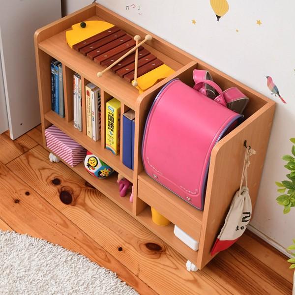 ランドセルラック ランドセル収納棚 キャスター付き ロータイプ おしゃれ 北欧 子供 子ども部屋 キッズ 引き出し オープンラック 本棚 リビング学習 長く使える 【納期A】【jpk-frm-0125】
