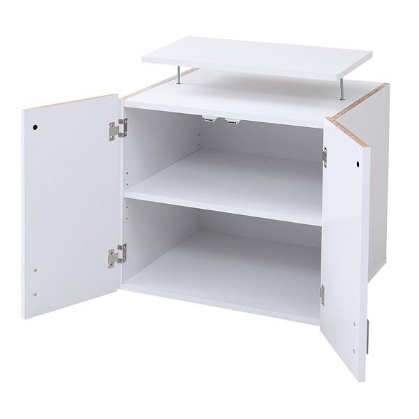 上置き 扉つき 収納 突っ張り 天井 固定 棚 つっぱり 収納棚 おしゃれ スリム 薄型 北欧 ドア付き 取っ手 本棚 2段 耐震 地震対策 防災 白 ホワイト ブラウン 【納期A】【jpk-frm-3004】