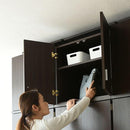 上置き 扉つき 収納 突っ張り 天井 固定 棚 つっぱり 収納棚 おしゃれ スリム 薄型 北欧 ドア付き 取っ手 本棚 2段 耐震 地震対策 防災 白 ホワイト ブラウン 【納期A】【jpk-frm-3004】