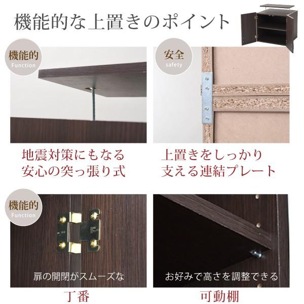 上置き 扉つき 収納 突っ張り 天井 固定 棚 つっぱり 収納棚 おしゃれ スリム 薄型 北欧 ドア付き 取っ手 本棚 2段 耐震 地震対策 防災 白 ホワイト ブラウン 【納期A】【jpk-frm-3004】