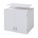 上置き 扉つき 収納 突っ張り 天井 固定 棚 つっぱり 収納棚 おしゃれ スリム 薄型 北欧 ドア付き 取っ手 本棚 2段 耐震 地震対策 防災 白 ホワイト ブラウン 【納期A】【jpk-frm-3004】