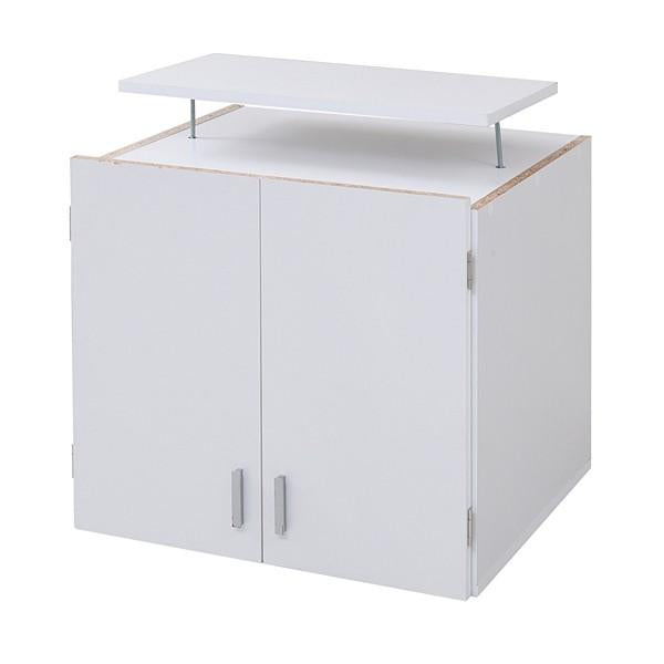 上置き 扉つき 収納 突っ張り 天井 固定 棚 つっぱり 収納棚 おしゃれ スリム 薄型 北欧 ドア付き 取っ手 本棚 2段 耐震 地震対策 防災 白 ホワイト ブラウン 【納期A】【jpk-frm-3004】