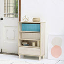 カウンター下収納 オープンラック 引き出し 3段 4段 キャビネット チェスト リビング ダイニング キッチン 収納棚 おしゃれ 北欧 シンプル 木目 脚付き 白 黒 【納期A】【jpk-fsi-0001】