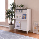 カウンター下収納 キャビネット チェスト リビング ダイニング キッチン 収納棚 フラップ扉 ラック おしゃれ 北欧 シンプル ディスプレイ 木目 脚付き 白 黒 【納期A】【jpk-fsi-0002】