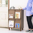 カウンター下収納 オープンラック サイドボード キャビネット チェスト フラップ扉 4箇所 マガジンラック 魅せる 見せる リビング ダイニング 収納棚 脚付き 【納期A】【jpk-fsi-0003】