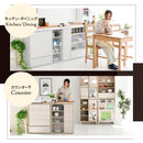 カウンター下収納 オープンラック サイドボード 4段 キャビネット チェスト ガラス扉 リビング ダイニング キッチン 収納棚 おしゃれ 北欧 シンプル 脚 白 黒 【納期A】【jpk-fsi-0004】