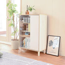 カウンター下収納 オープンラック サイドボード 4段 キャビネット チェスト ガラス扉 リビング ダイニング キッチン 収納棚 おしゃれ 北欧 シンプル 脚 白 黒 【納期A】【jpk-fsi-0004】