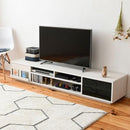 テレビボード テレビ台 65型対応 TV台 テレビローボード TVボード 引き出し ガラス扉 フラップ扉 おしゃれ 北欧 ワイド 横長 幅広 ディスプレイラック カフェ風 【納期A】【jpk-ftv-lowset】
