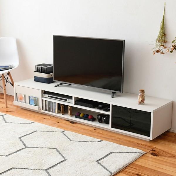 テレビボード テレビ台 65型対応 TV台 テレビローボード TVボード 引き出し ガラス扉 フラップ扉 おしゃれ 北欧 ワイド 横長 幅広 ディスプレイラック カフェ風 【納期A】【jpk-ftv-lowset】