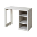 勉強机 棚付き 収納 パソコンデスク コンパクト 小型 シンプル オープンラック 棚 サイド 一体型 白 ホワイト ナチュラル 北欧 おしゃれ 子供 子ども 一人暮らし 【納期A】【jpk-fwd-0001】