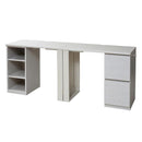 デスクセット 机 ラック付き チェスト 棚 収納 シンプル 北欧 引き出し オープンラック 本棚 勉強机 学習机 パソコンデスク 子供 子ども部屋 白 ホワイト 木目 【納期A】【jpk-fwd-0002set】