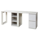 デスクセット 机 ラック付き チェスト 棚 収納 シンプル 北欧 引き出し オープンラック 本棚 勉強机 学習机 パソコンデスク 子供 子ども部屋 白 ホワイト 木目 【納期A】【jpk-fwd-0002set】