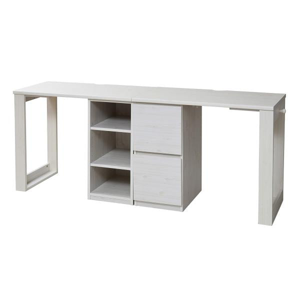 デスクセット 机 ラック付き チェスト 棚 収納 シンプル 北欧 引き出し オープンラック 本棚 勉強机 学習机 パソコンデスク 子供 子ども部屋 白 ホワイト 木目 【納期A】【jpk-fwd-0002set】