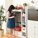 子供用ラック キッズラック 子ども 子供 クローゼット ラック ハンガーラック 可動棚 たんす 収納棚 【納期A】【jpk-fwd-0009】